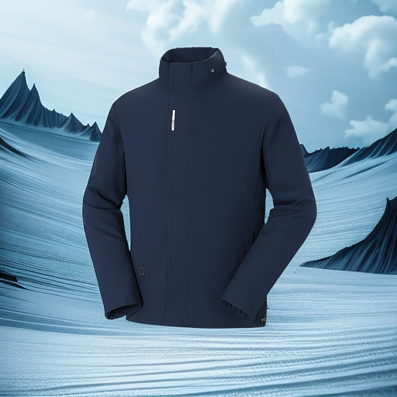  风谜FOOXMET都市通勤智能温控加热棉服户外三防多功能可藏帽棉服