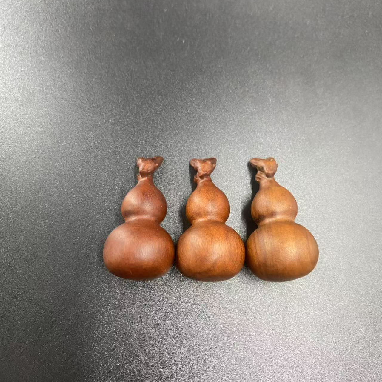  雷击枣木小号龙头鹿角葫芦挂饰配饰手把件