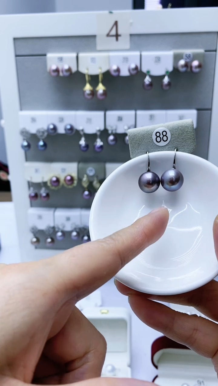 【闪购商品】淡水珍珠耳饰银S925镶嵌88