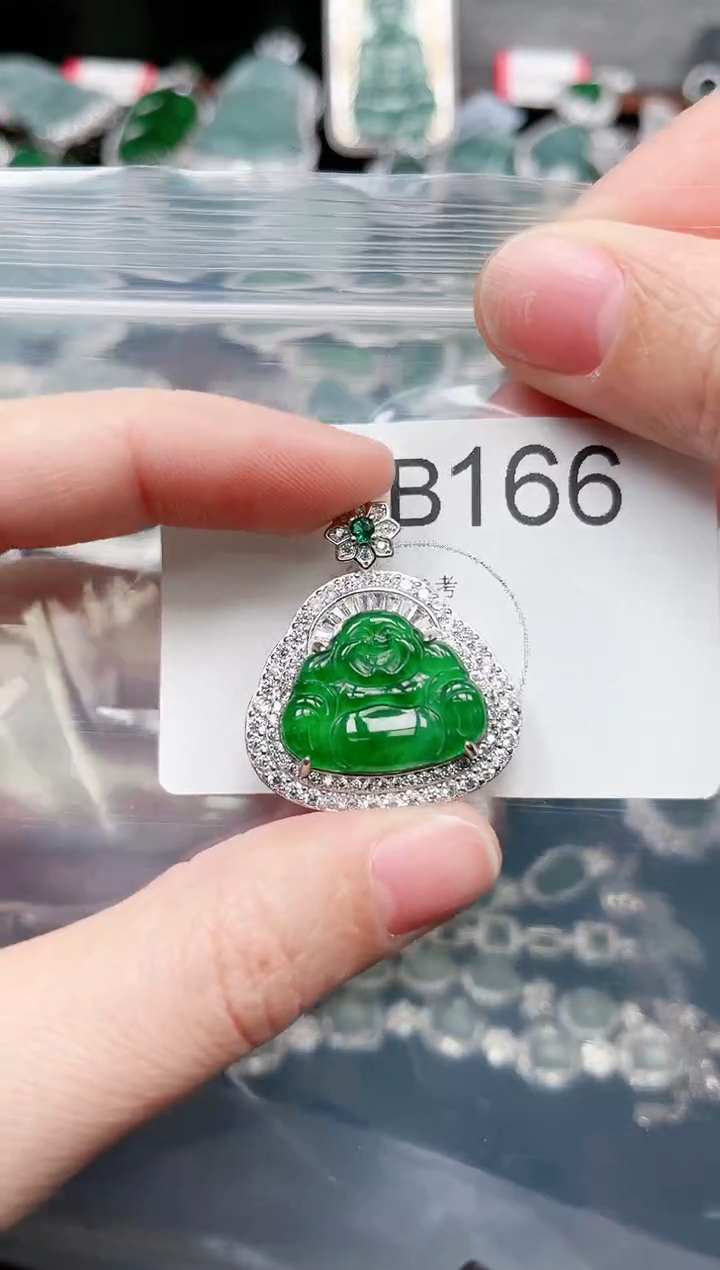 【闪购商品】翡翠颈饰未镶嵌166赠皮绳