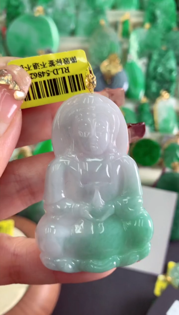 【闪购商品】翡翠吊坠(不含链)18K金镶嵌挂件