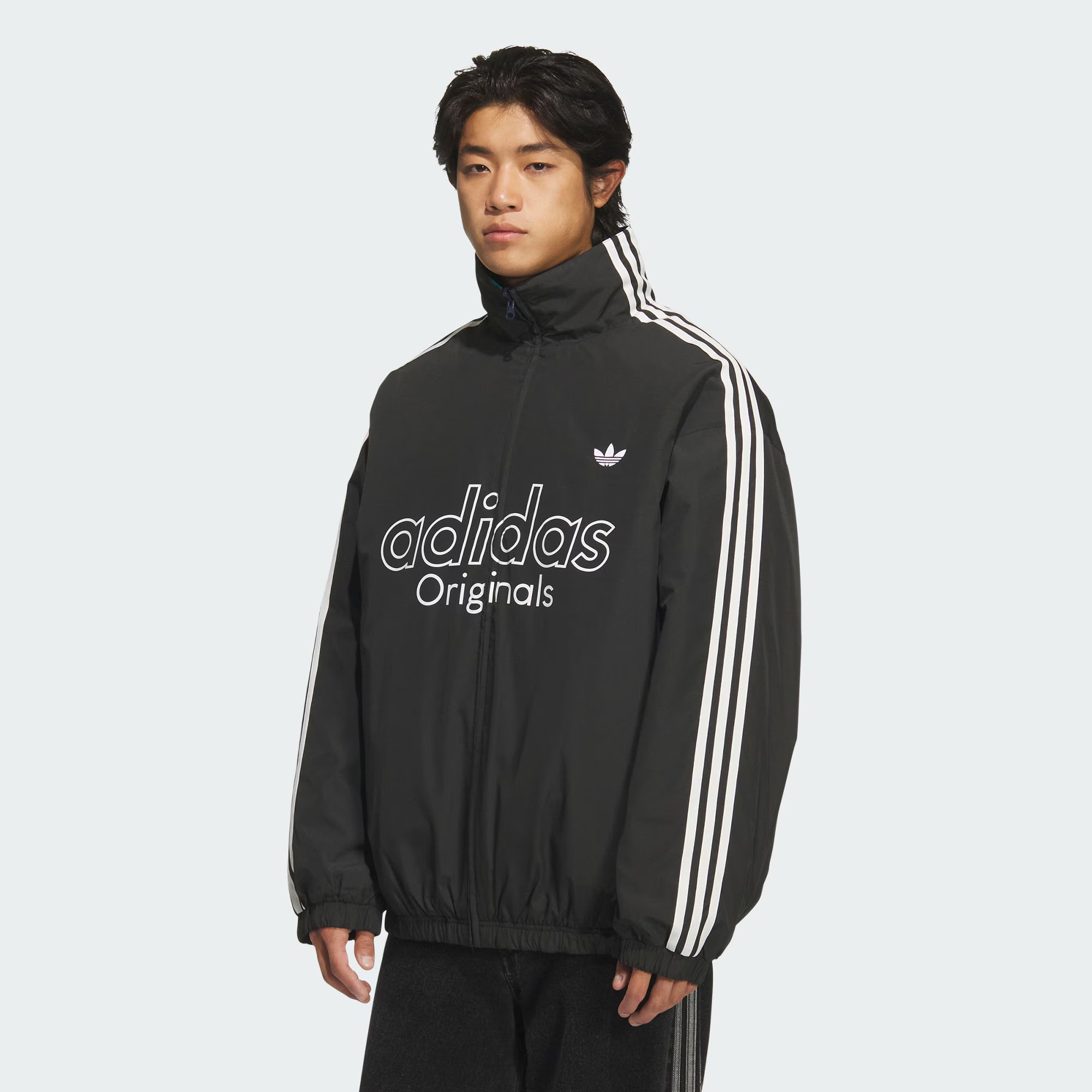 adidas M REV JKT 保暖双面穿运动宽松棉服KS5954