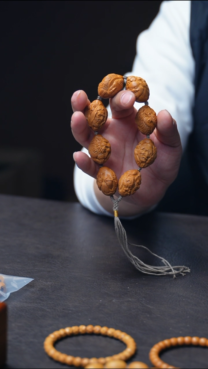 橄榄核手串/手链瑞兽七星罗汉