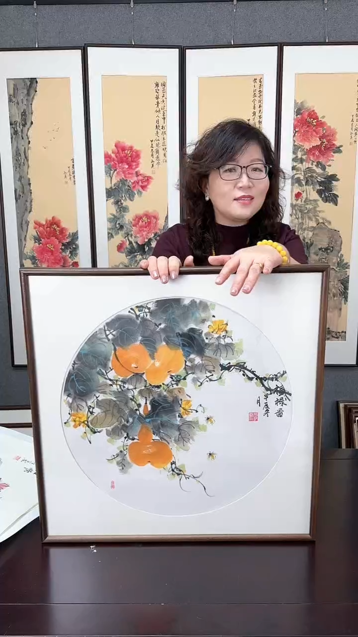 【闪购商品】国画葫芦实木装裱