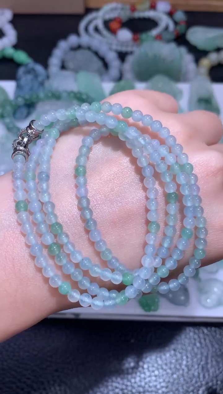 定制翡翠未镶嵌珠链
