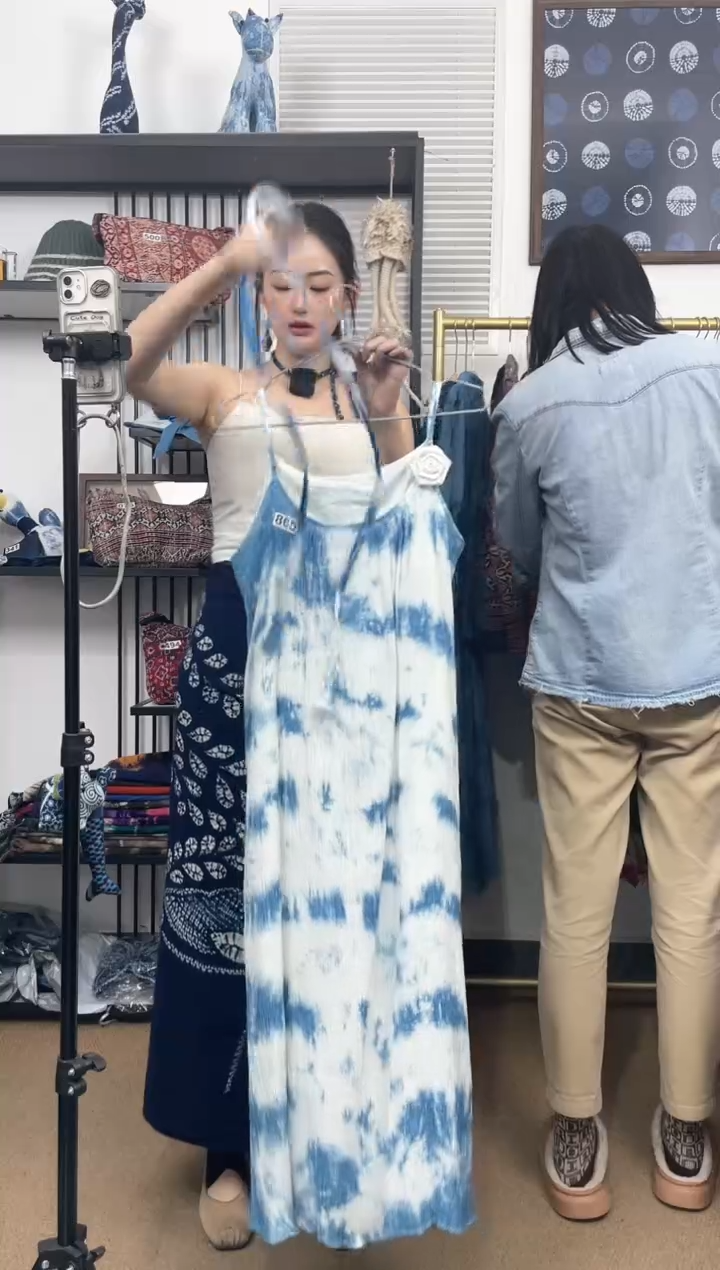 【闪购商品】白族非遗手工扎染福利吊带 