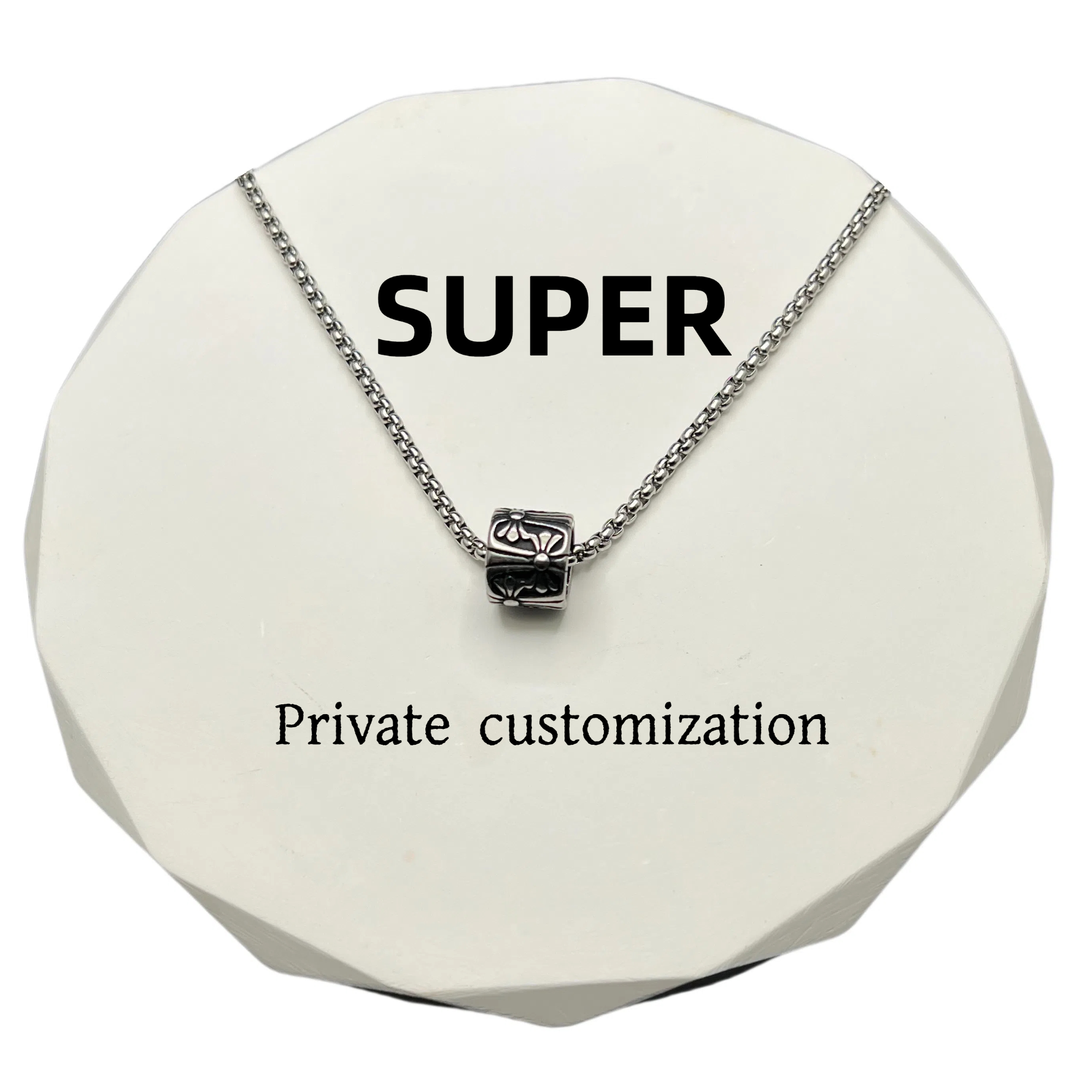 钛钢吊坠 时尚潮奢个性吊坠项链