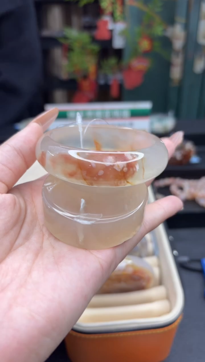 【闪购商品】石英质玉手镯未镶嵌653（55圈赠送镯心）