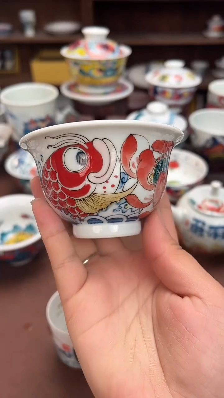 【闪购商品】宠粉福利价        莲年有鱼压手杯