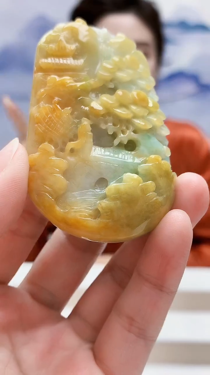 未镶嵌定制翡翠4829lr-毛货挂件21