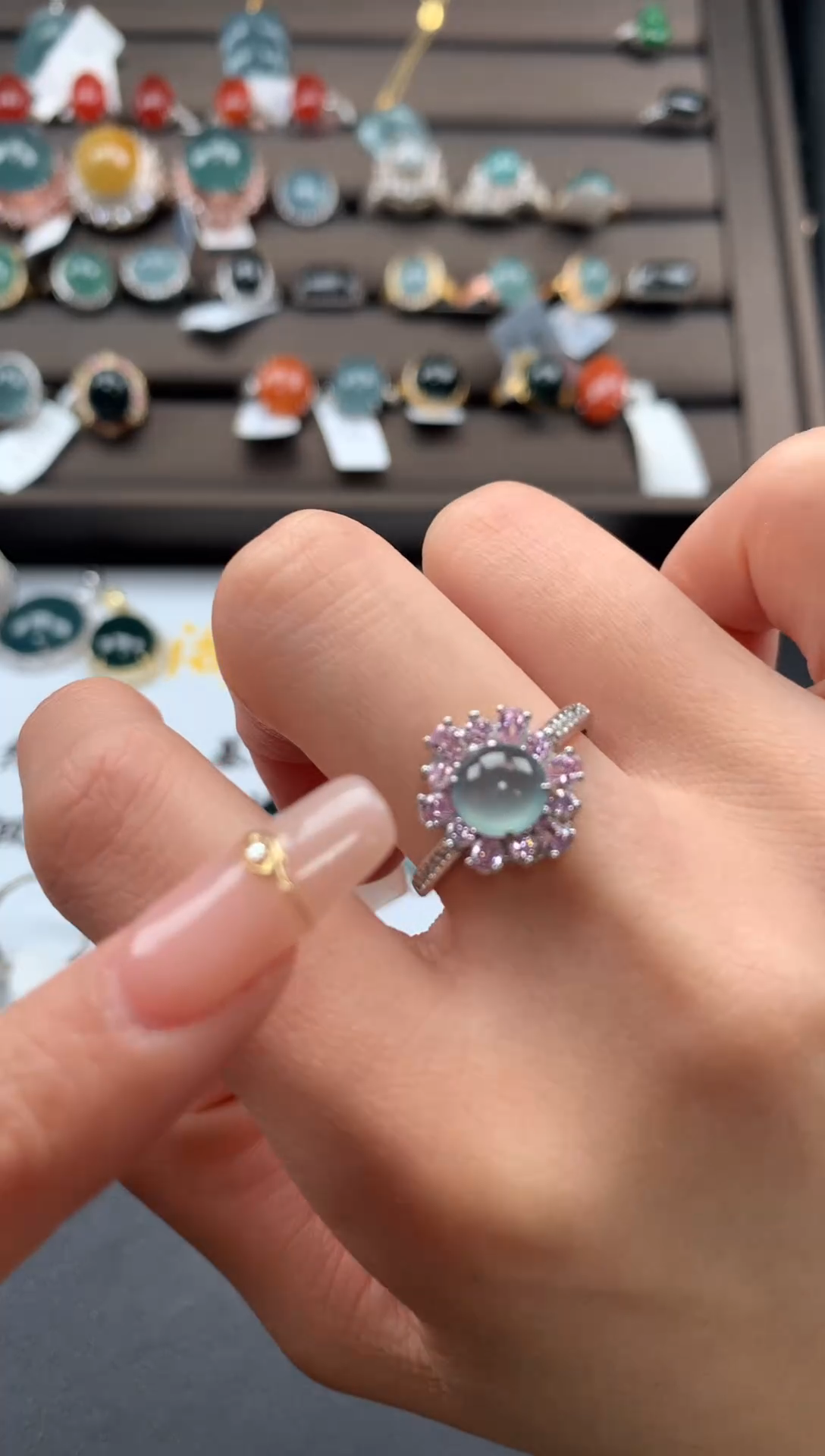 【闪购商品】翡翠戒指银S925镶嵌3213213