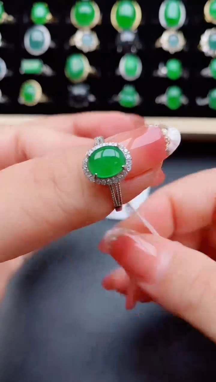 【闪购商品】翡翠戒指银S925镶嵌1212