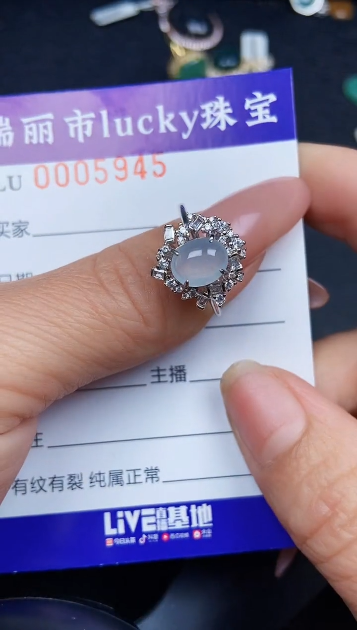 翡翠银S925镶嵌颈饰5945