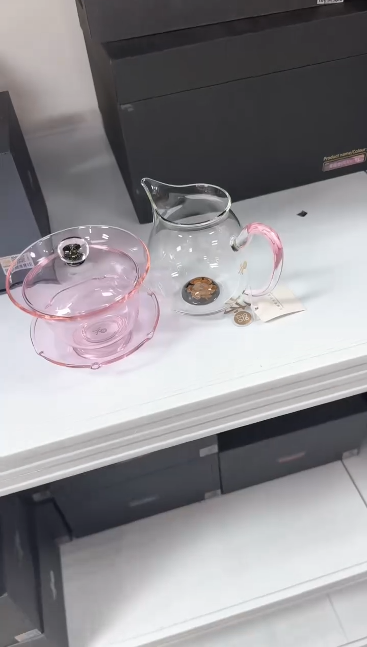 【闪购商品】@@禾器幻彩沁莲盖碗浅粉星空珠