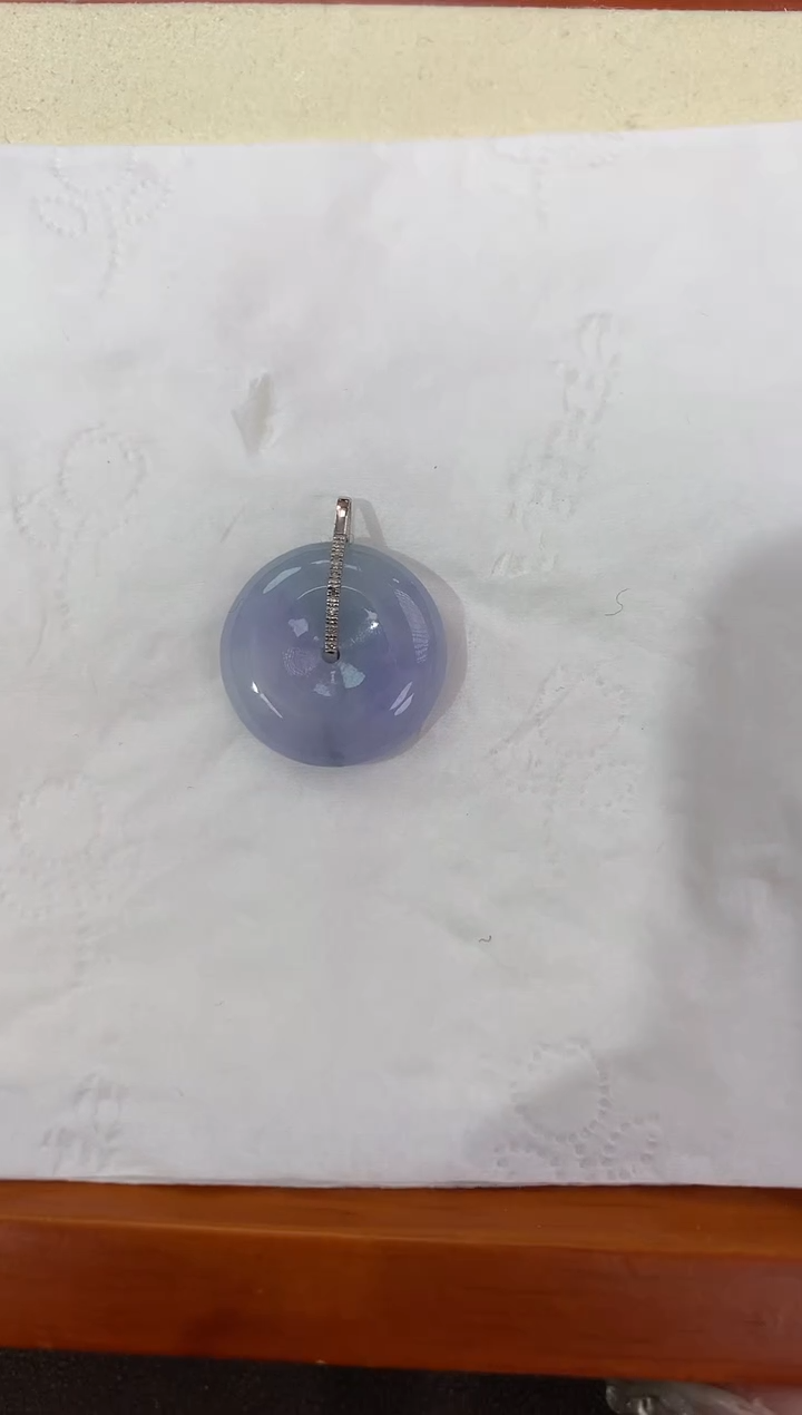 【闪购商品】翡翠颈饰18K金镶嵌天然缅甸a货翡翠