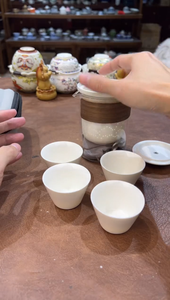 真的很便宜会开片的旅行茶具