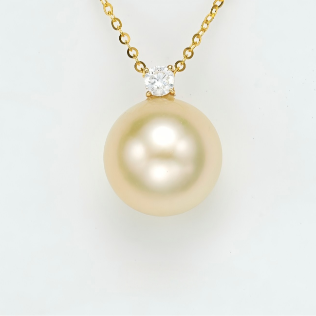 【新东方专属】俏若兰18K金海水南洋金珠11-12mm吊坠ZJ-A-23101-1