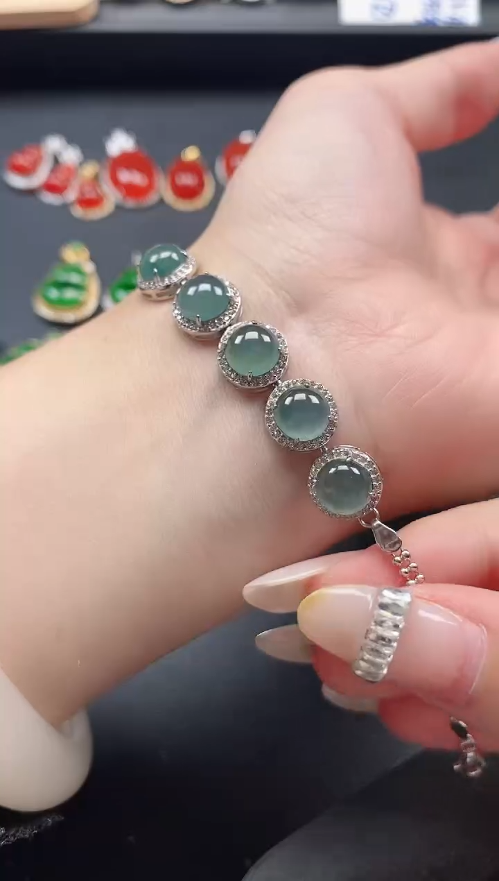 银S925镶嵌戒指翡翠51511