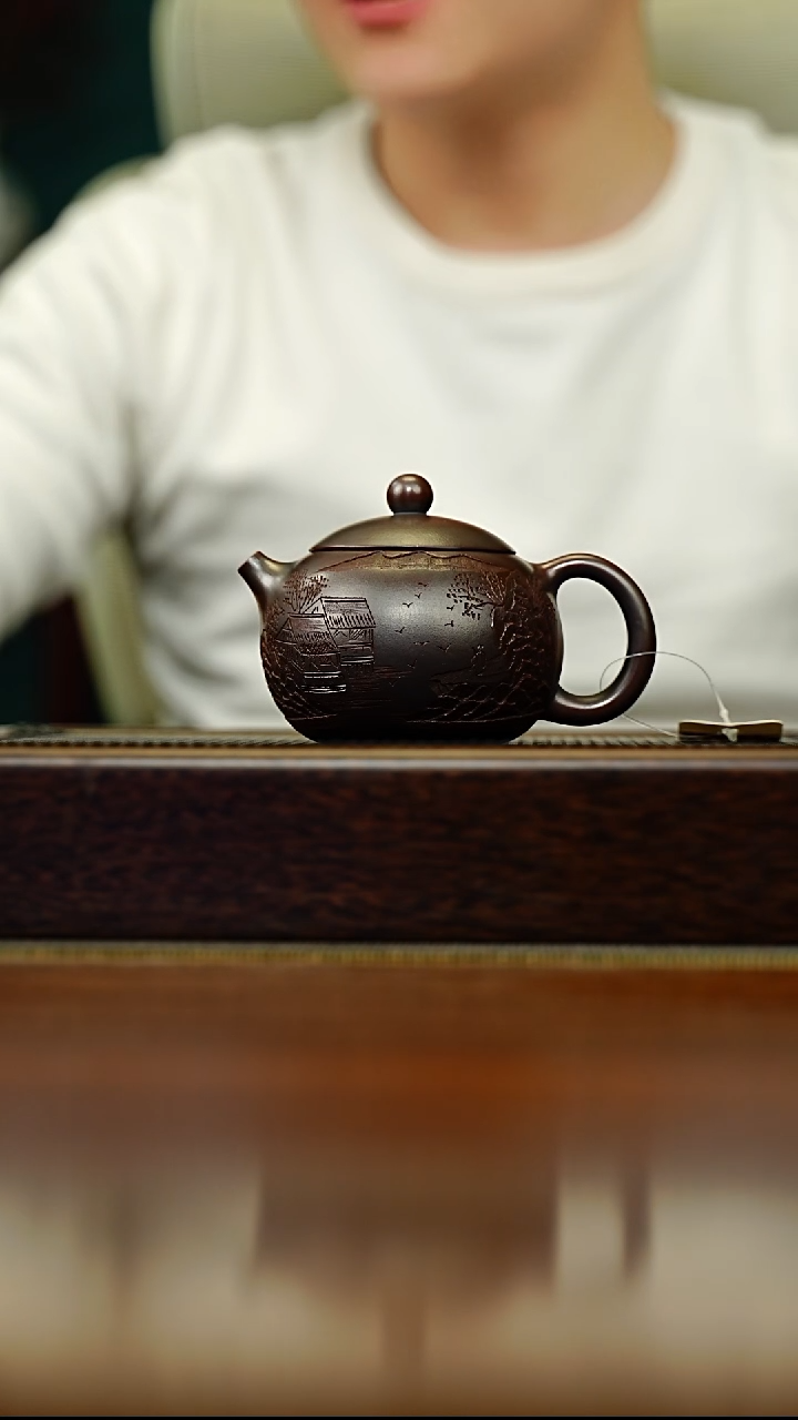 茶壶紫砂宜兴原矿 手工 紫砂壶容量200CC