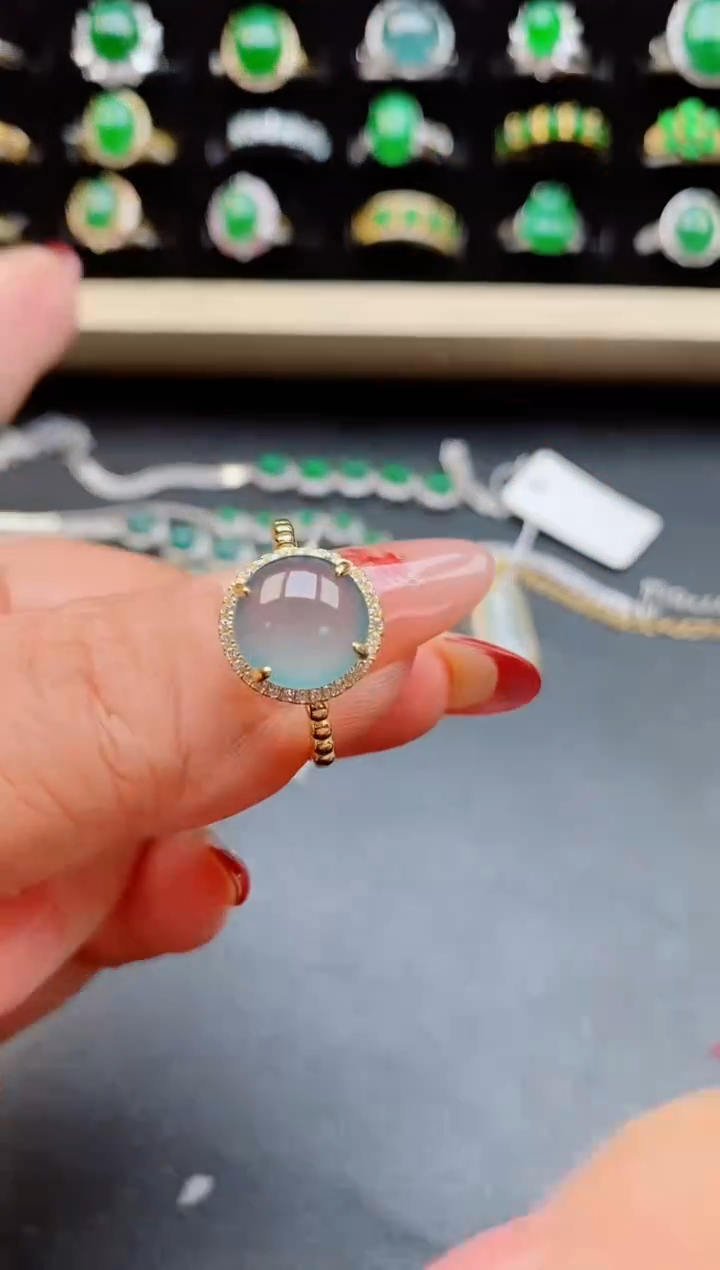 【闪购商品】翡翠戒指银S925镶嵌5085050