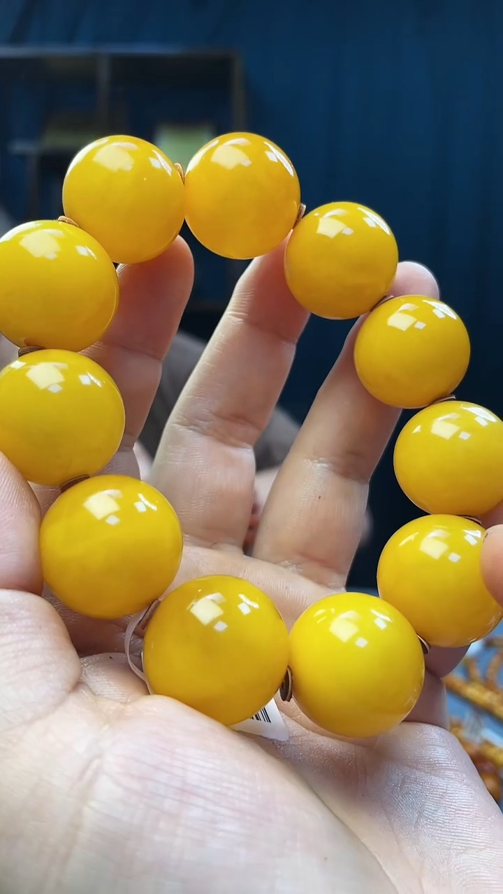 手串琥珀未镶嵌蜜蜡圆珠手串