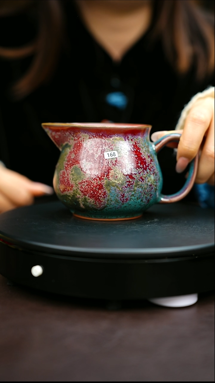 168#原矿钧瓷炉钧釉公道杯