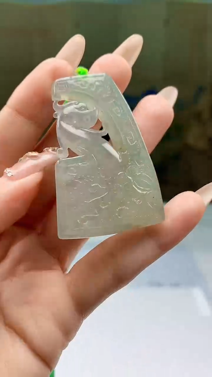 【闪购商品】定制翡翠未镶嵌4688ty-毛货挂件151