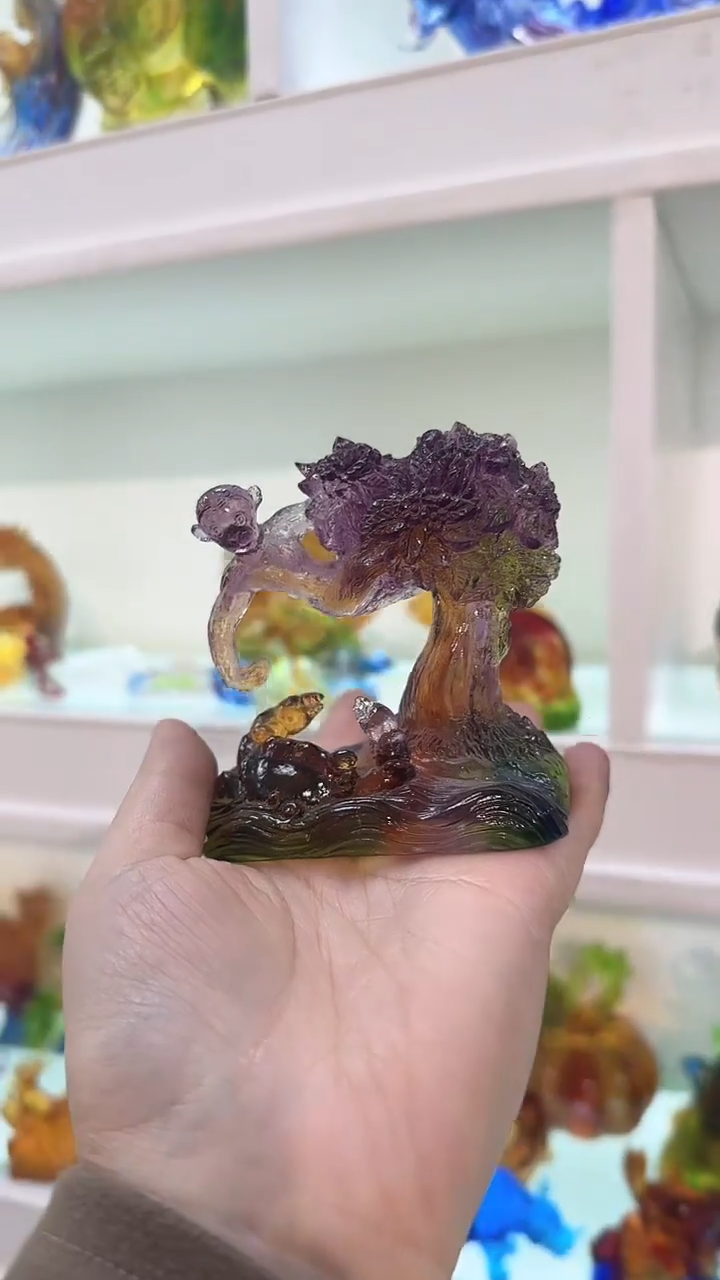手工艺品琉璃猴子