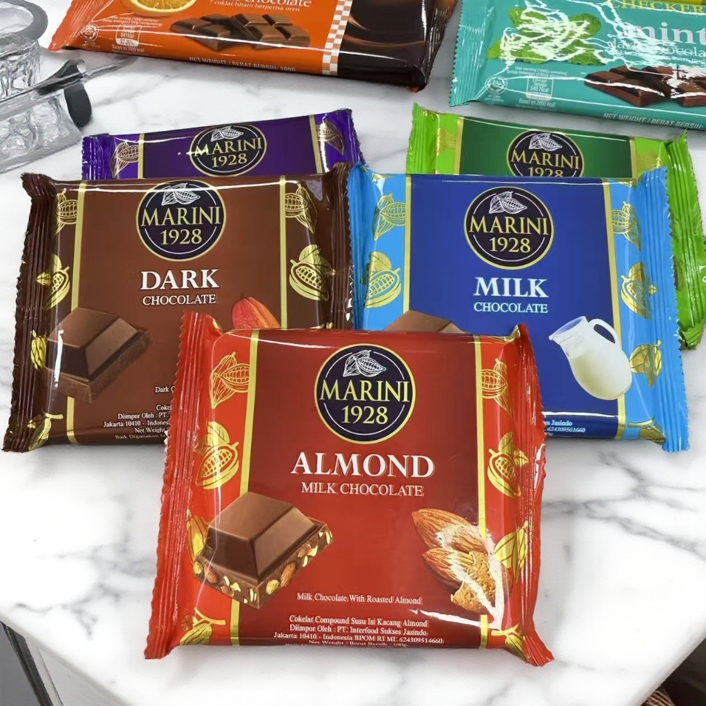 马来西亚原装进口玛丽尼 1928 排块榛子牛奶 扁桃仁巧克力制品