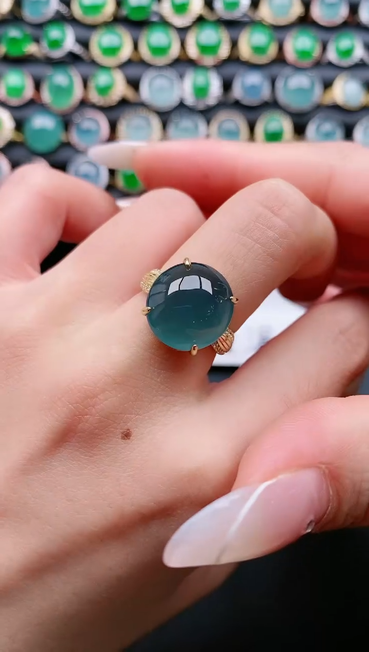 【闪购商品】翡翠戒指银S925镶嵌11111