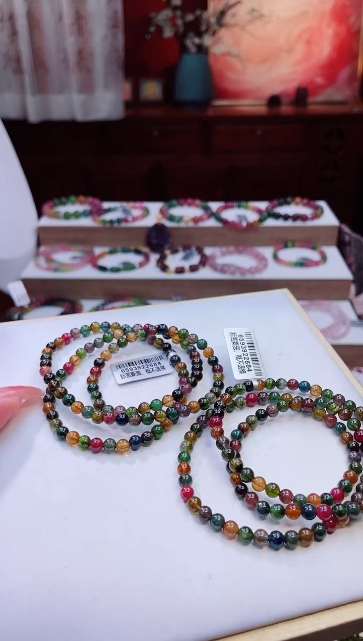 手串未镶嵌碧玺5MM手串三圈多样性发其一