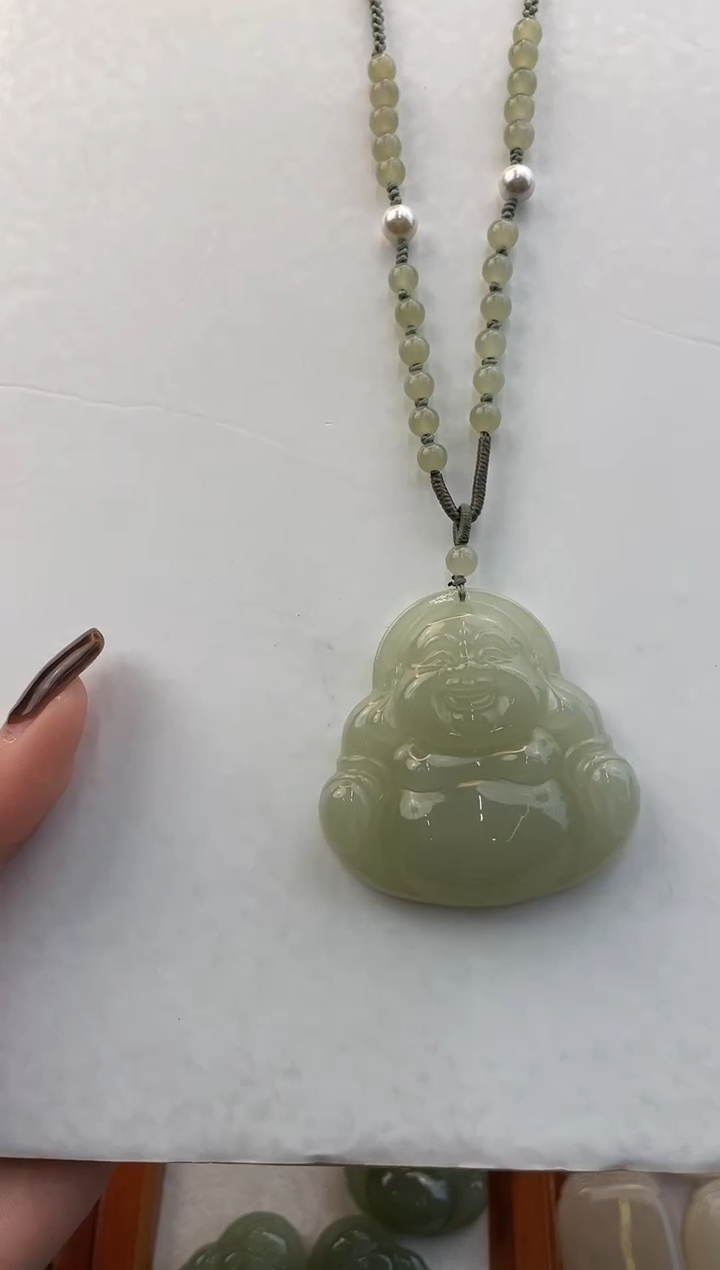 【闪购商品】和田玉项链未镶嵌50mm蜂蜜水佛公