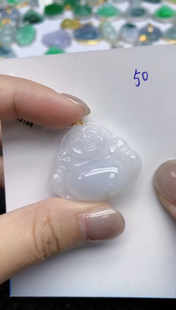 【闪购商品】翡翠颈饰18K金镶嵌天然翡翠A货