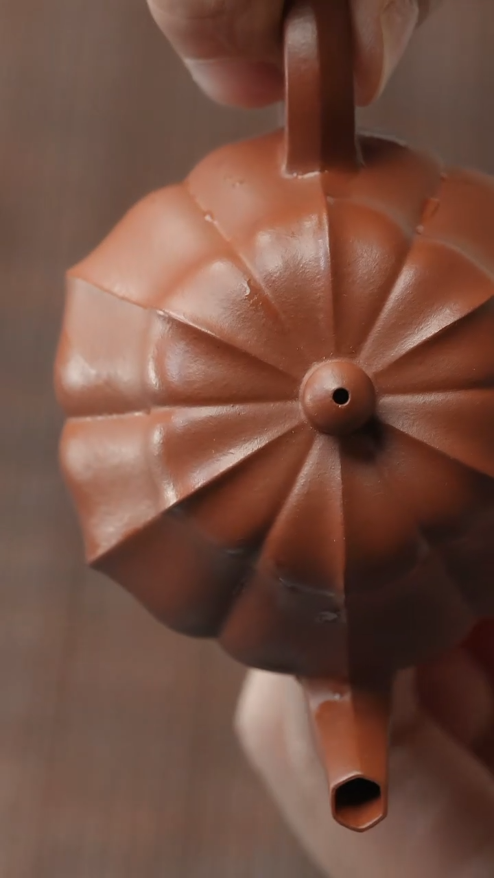 茶壶紫砂五堂 陈伯芳六瓣菱花