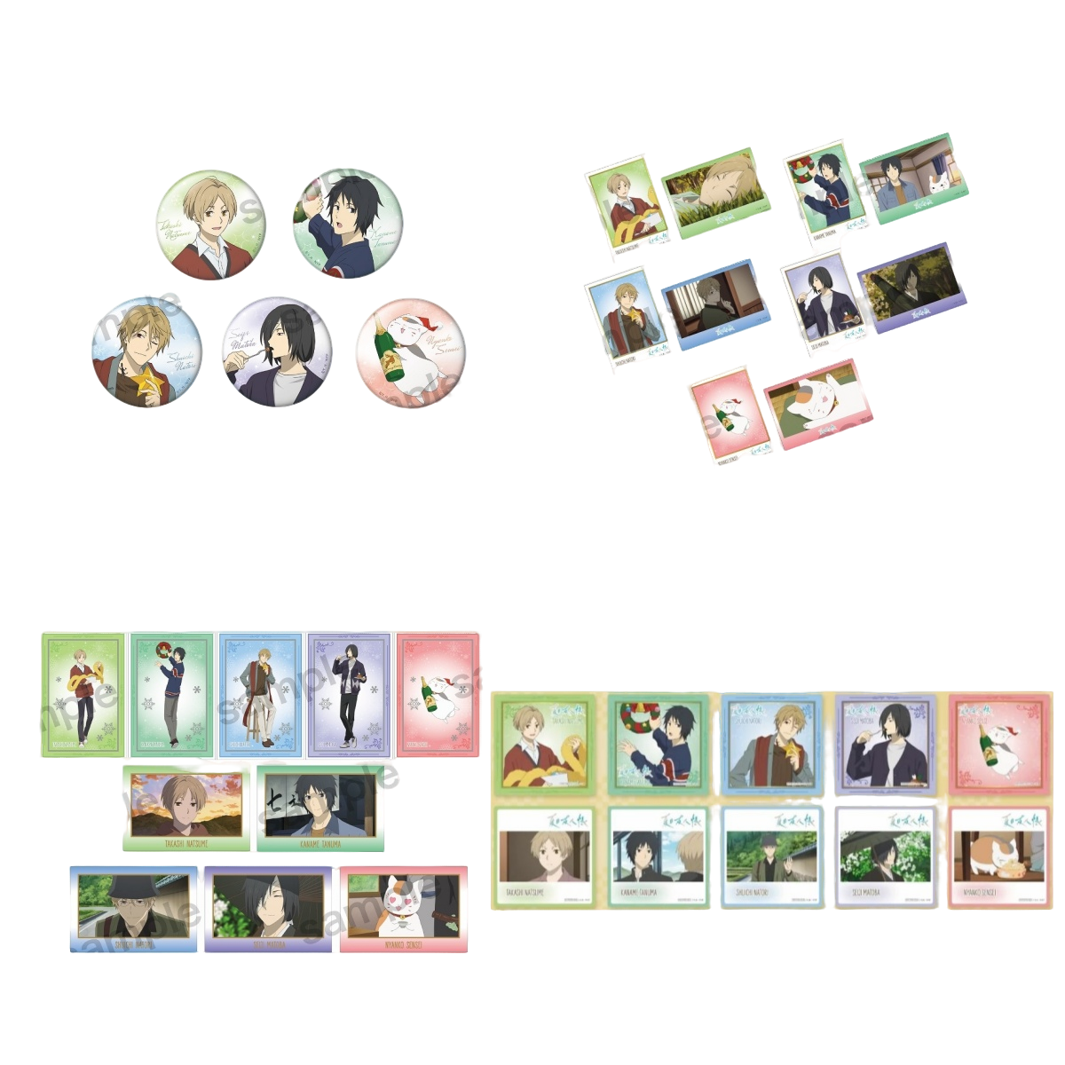 【特惠】夏目友人帐 卡拉OK联动吧唧/小卡/明信片 日版正版盲盒