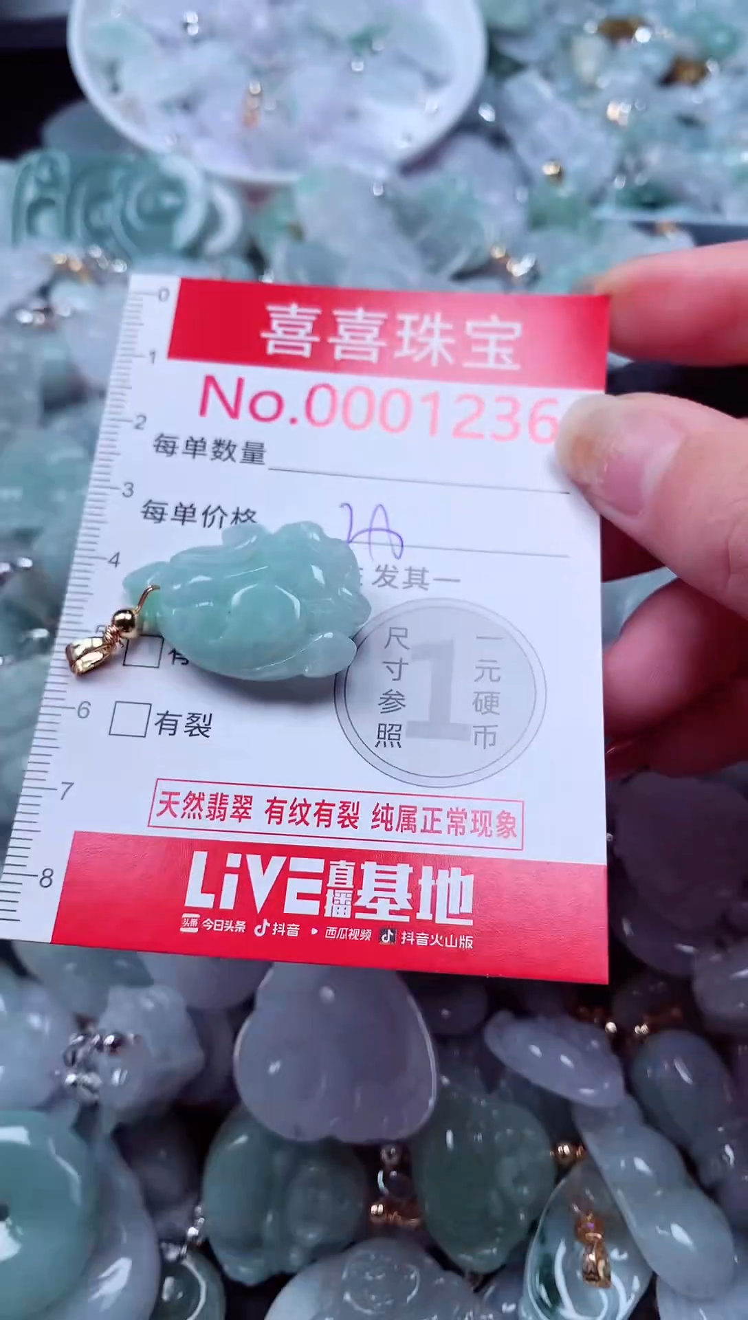 吊坠(不含链)未镶嵌翡翠1236