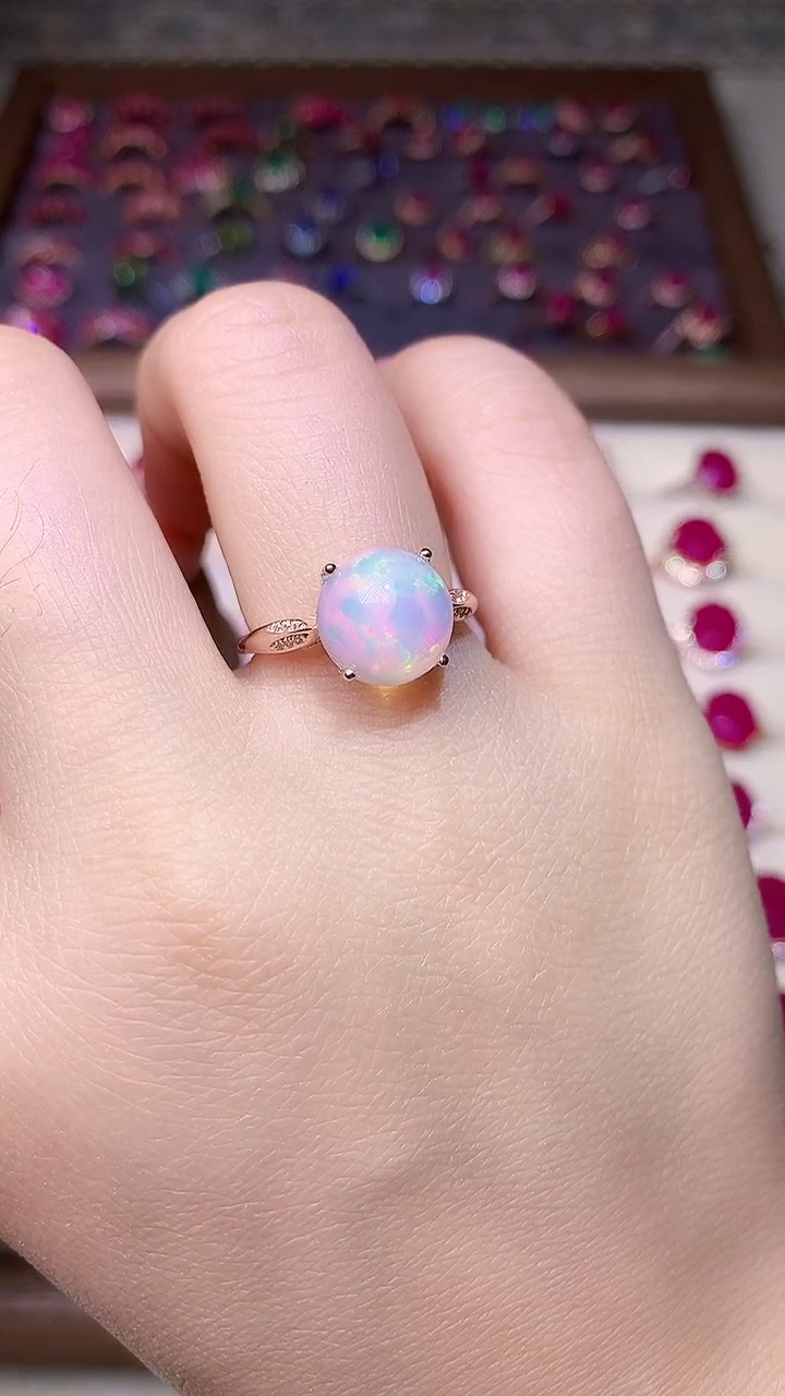 【闪购商品】欧泊戒指银S925镶嵌0000