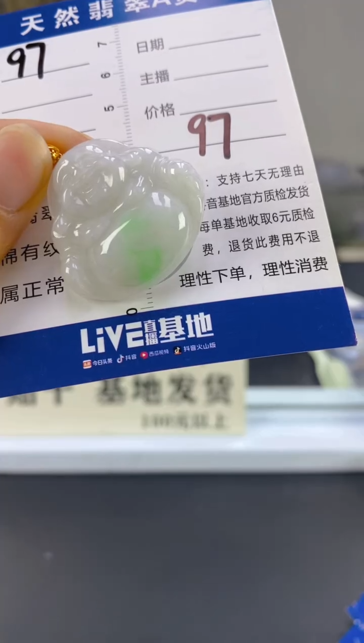 【闪购商品】翡翠颈饰18K金镶嵌天然A货翡翠