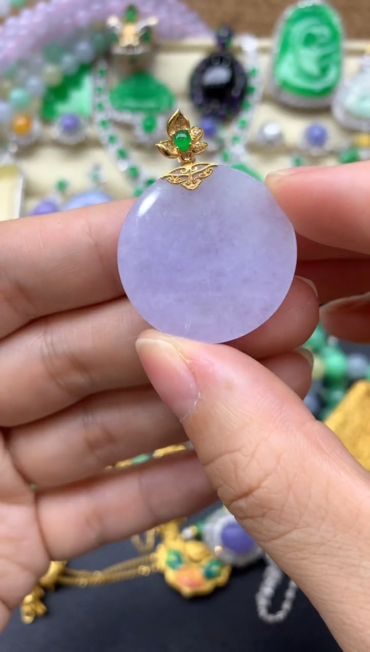 【闪购商品】翡翠颈饰18K金镶嵌252-中国好珍宝