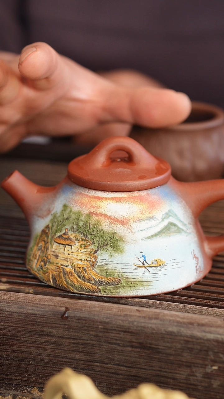 茶壶紫砂霸王石瓢 画片随机 北红赤铁 240cc