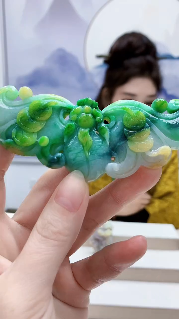 未镶嵌定制翡翠4829ry-毛货挂件