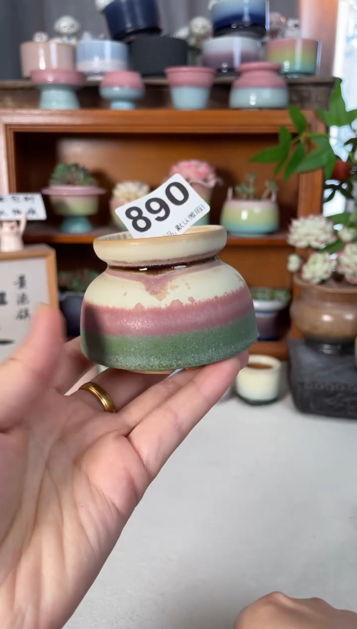 瓷片890知木小芳花盆