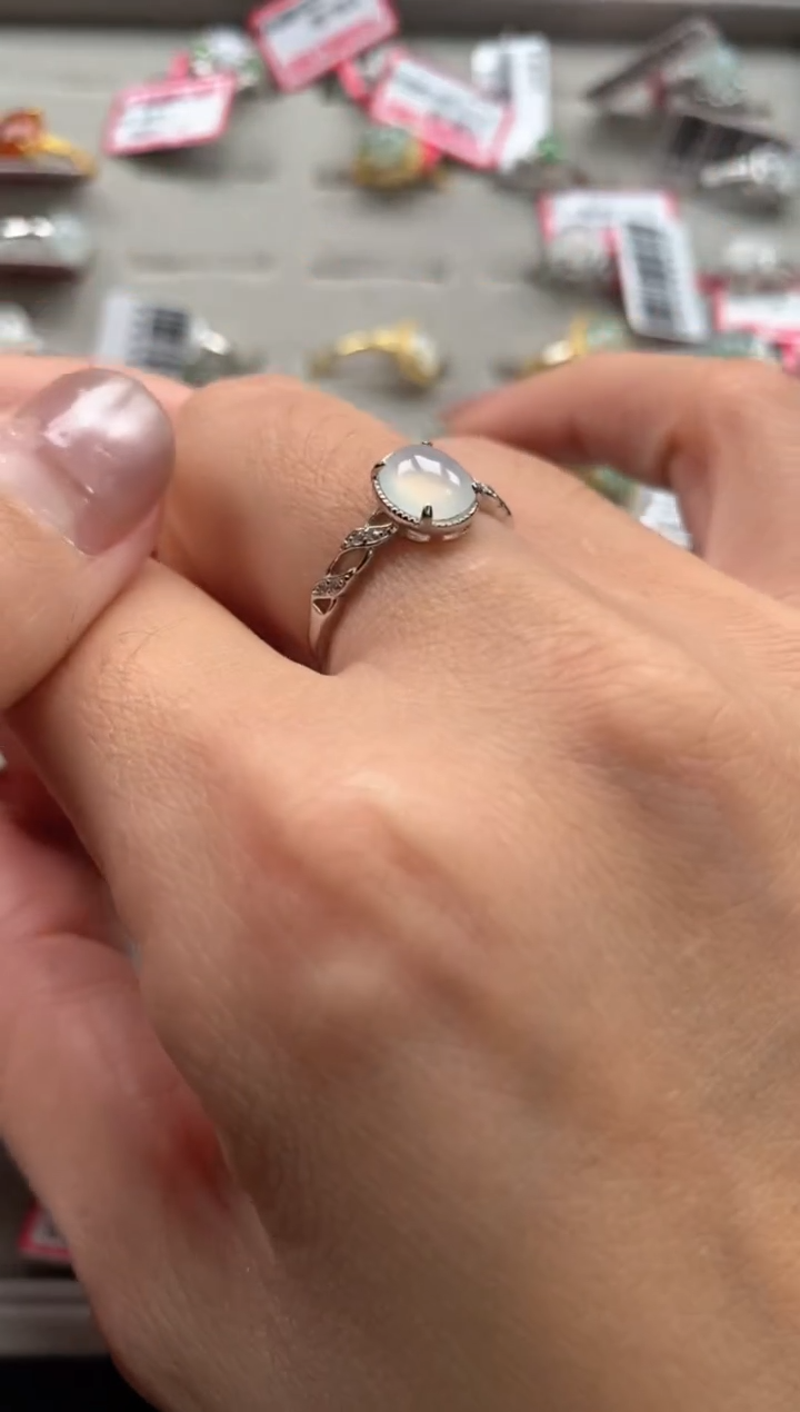 【闪购商品】翡翠戒指银S925镶嵌11111--1