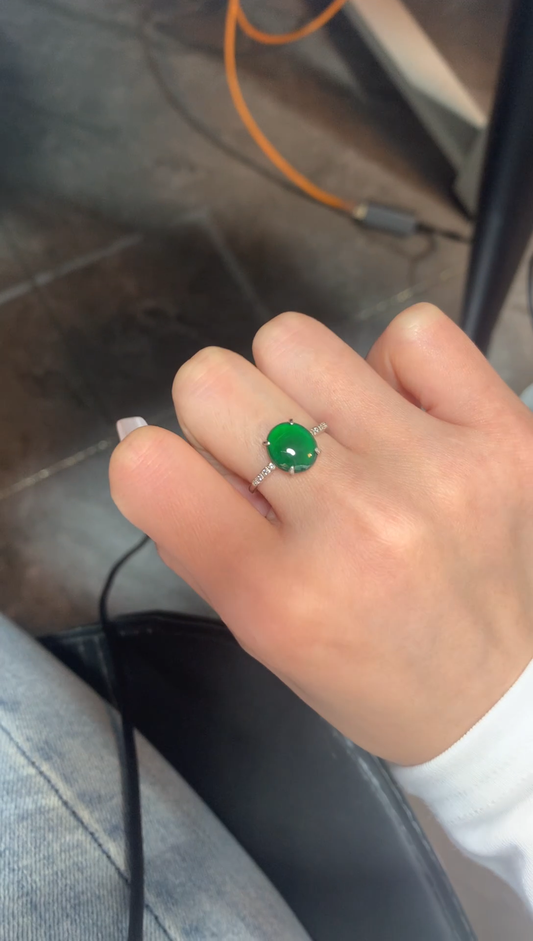 【闪购商品】翡翠戒指银S925镶嵌321321321312