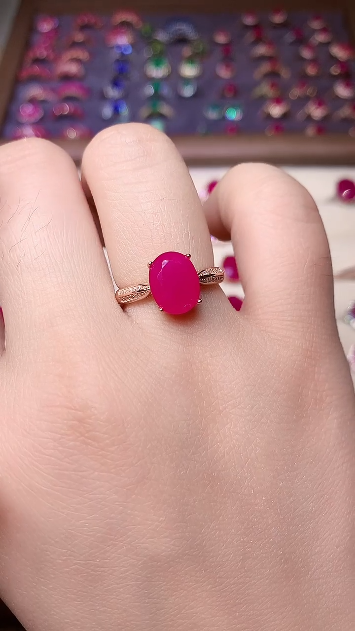 【闪购商品】红宝石戒指银S925镶嵌000