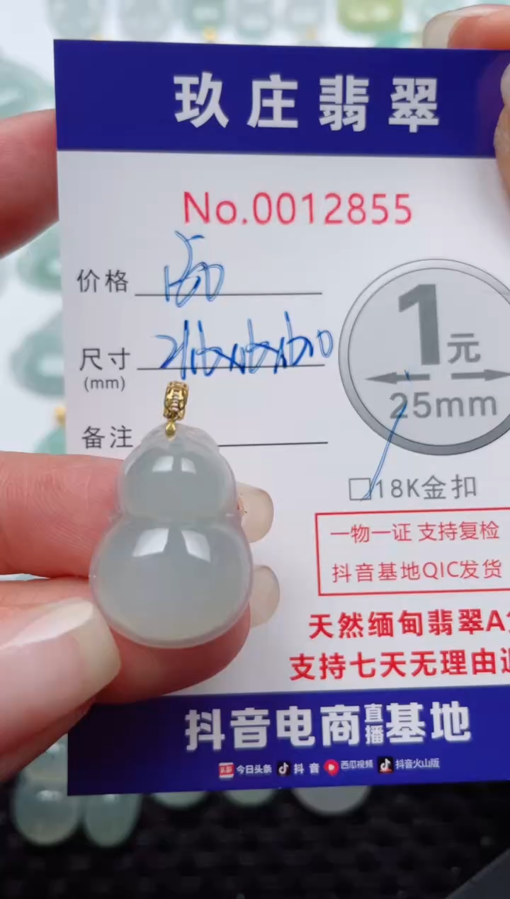 【闪购商品】翡翠颈饰18K金镶嵌天然缅甸翡翠