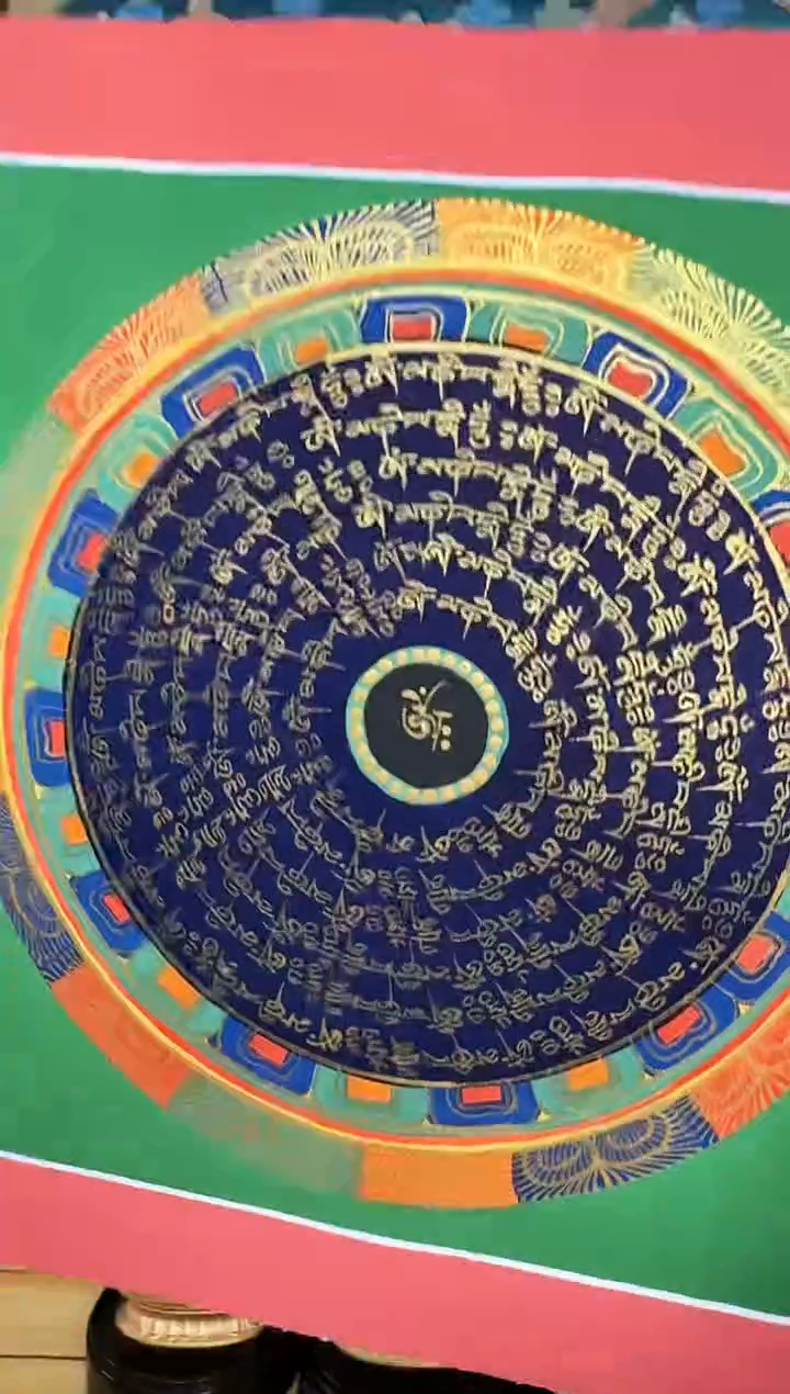 吊坠坛城-热贡纯手绘周毛