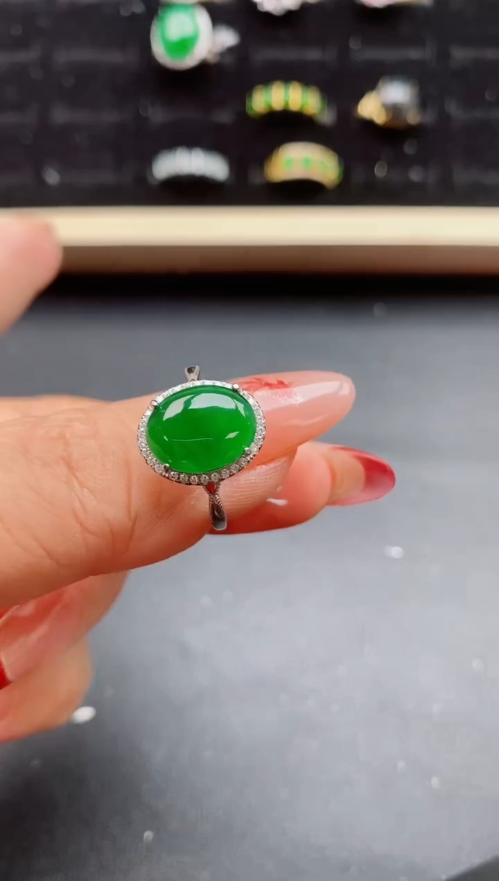 【闪购商品】翡翠戒指银S925镶嵌321321