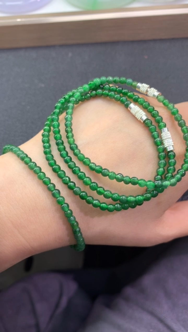 未镶嵌手串翡翠FC460 翡翠手串 多样性发其一