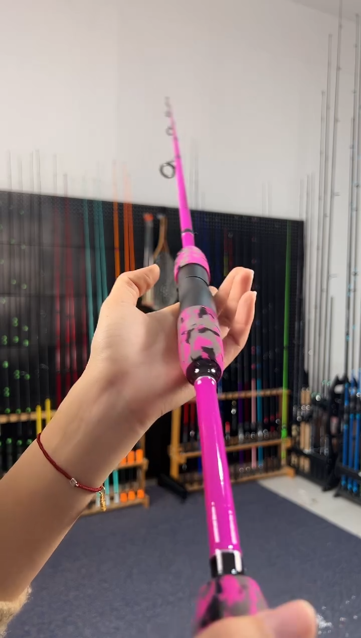 1.8m碳素荧光红1.8米枪柄（瑕疵尾货竿，没有售后，介意勿拍）
